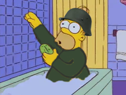 Галерея Барт Симпсон ударил Гомера стулом по голове. И даже это стало мемом! - 1 фото