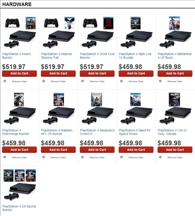 Стали известны первые комплекты Xbox One и PlayStation 4 — фото 1