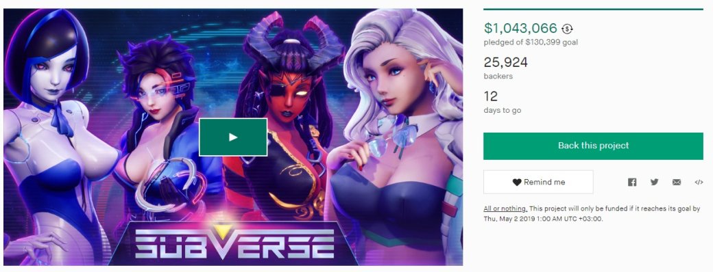 Игра Subverse от SFM-порностудии собрала на Kickstarter больше 2 млн долларов [обновлено] — фото 2