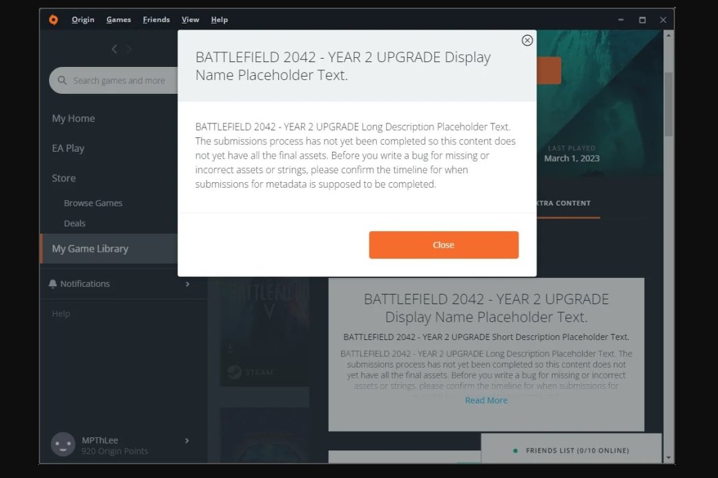 В Origin обнаружили плейсхолдер второго года поддержки Battlefield 2042 — фото 1