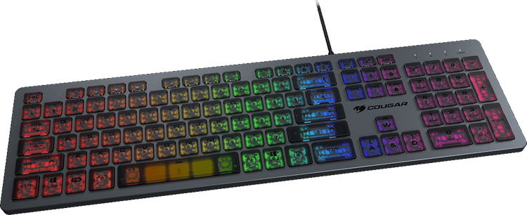 Галерея Cougar представила ножничную игровую клавиатуру Vantar AX с RGB и полупрозрачными колпачками - 3 фото