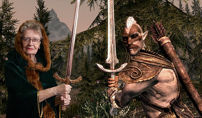 Поклонники The Elder Scrolls хотят, чтобы Bethesda увековечила в шестой части бабушку-ютубера — фото 3