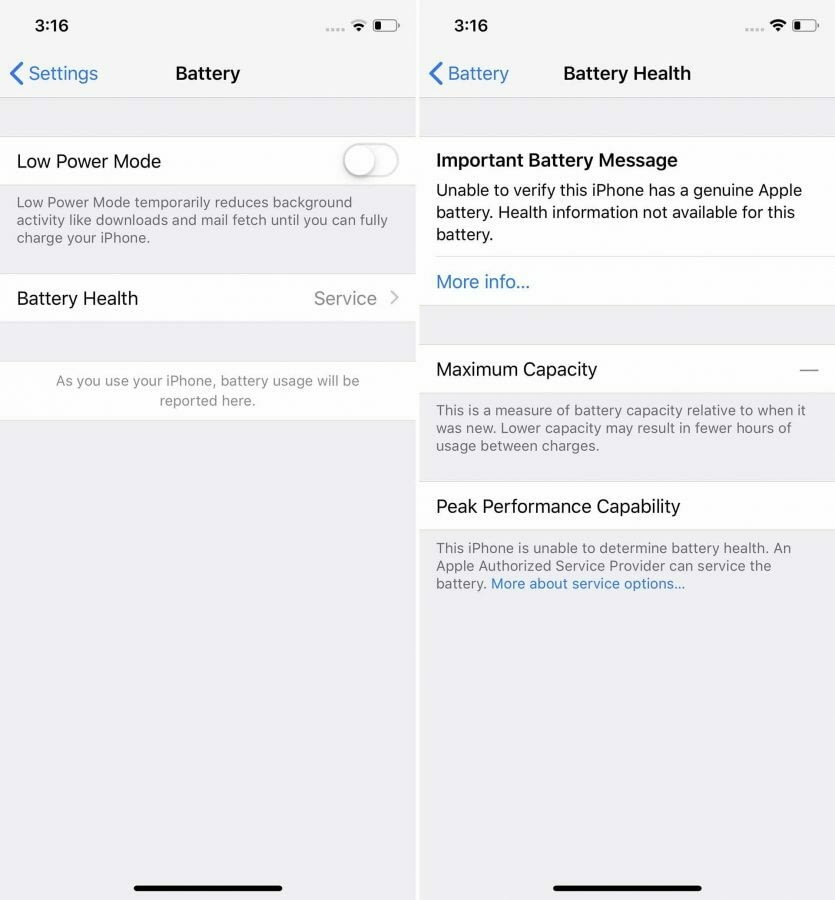 Теперь iPhone считает дефектными все батареи, установленные не в сервисном центре Apple — фото 2