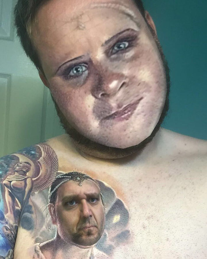 Галерея В сети меняют местами лица и татуировки. Результат смешной, но жуткий - 8 фото