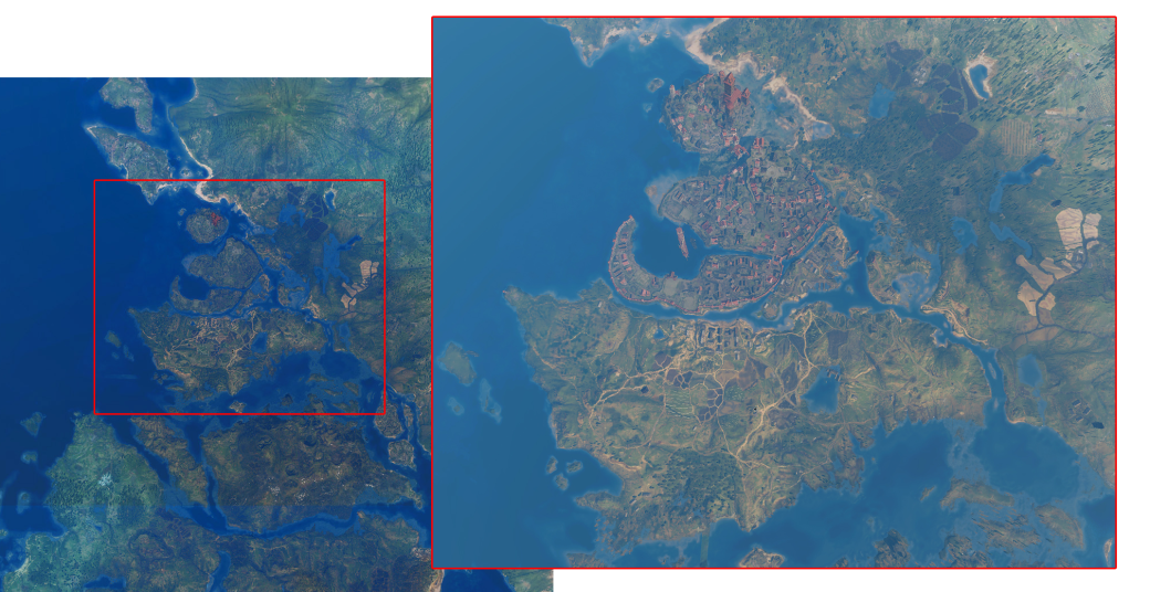 Галерея Так выглядит карта The Witcher 3 из космоса - 3 фото