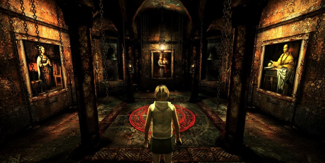 Silent Hill 3 — первая игра в серии в которой игрок берёт на себя управление персонажем появлявшимся в предыдущей игре. В данном случае Алессой/Шерил из Silent Hill

Источник: Konami