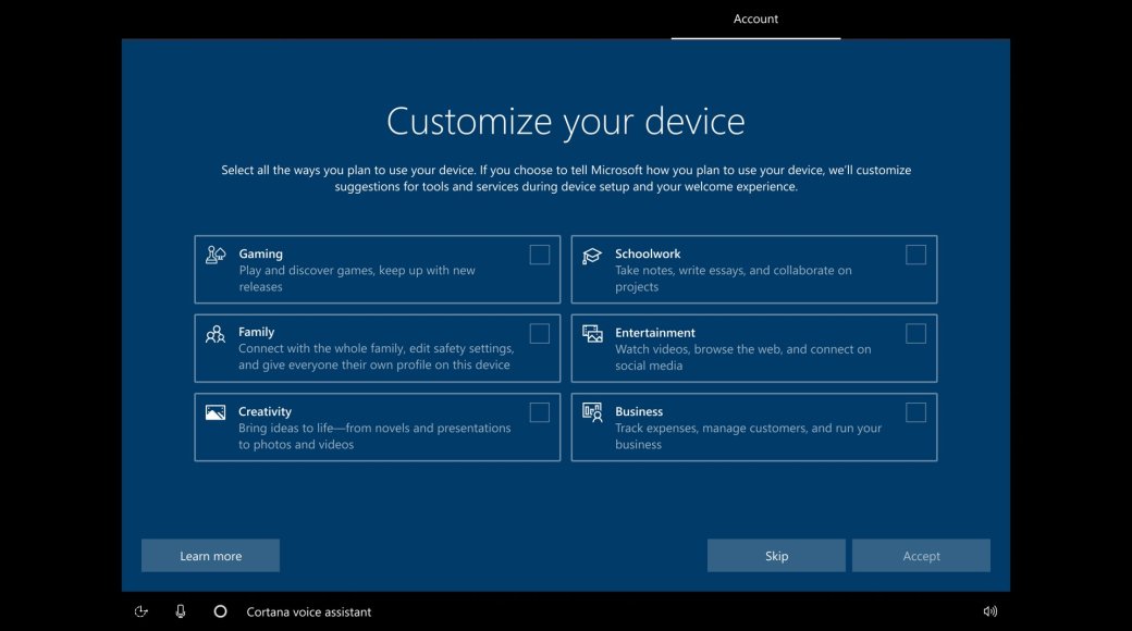 Тестируется новый экран установки Windows, который спрашивает, как будет использоваться компьютер — фото 1