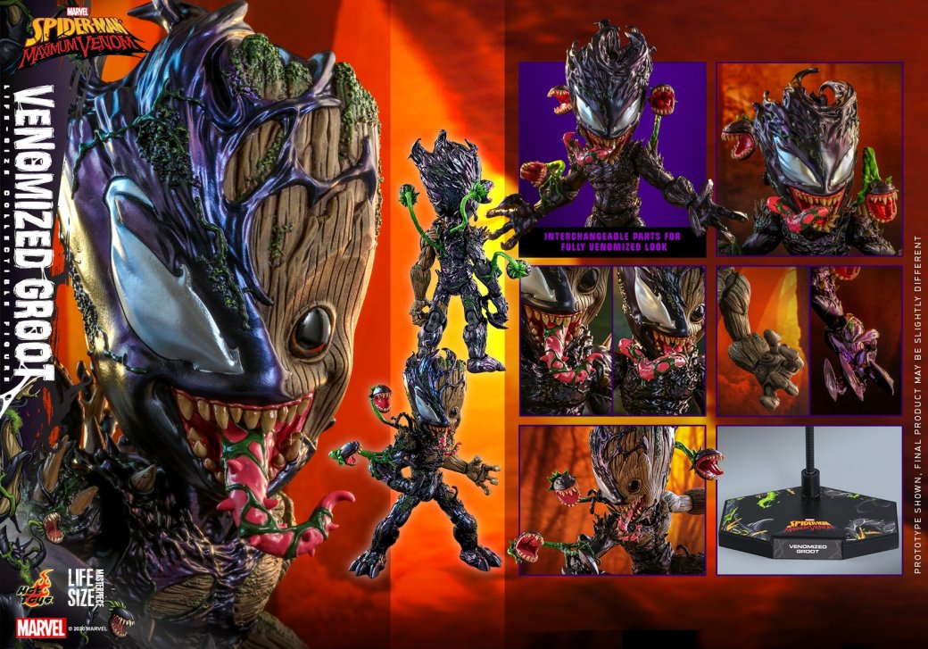 Как бы выглядел малыш Грут под контролем Венома? Показывает Hot Toys — изображение 8