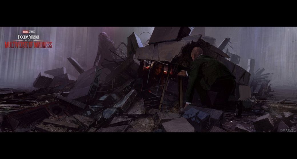 Галерея Художник Marvel показал концепт-арты из «Доктора Стрэнджа 2» с Ксавьером и Вандой - 3 фото