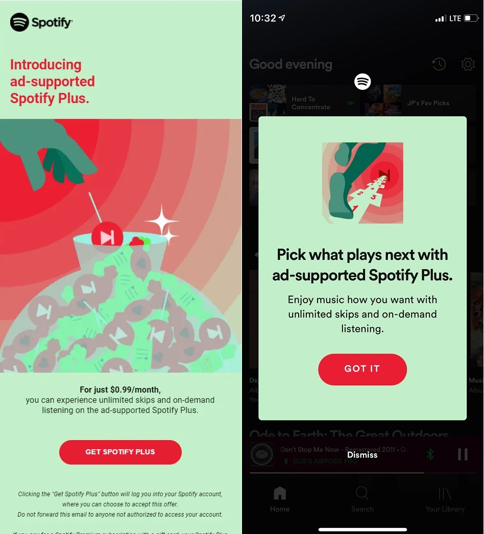 Spotify тестирует новую подписку за 70 рублей в месяц: без ограничений, но с рекламой — фото 1