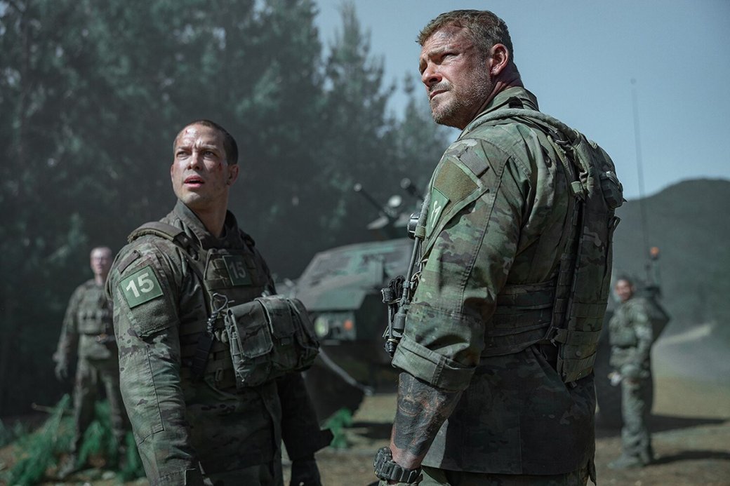 Кадр из фильма «Военная машина»
Источник: Netflix