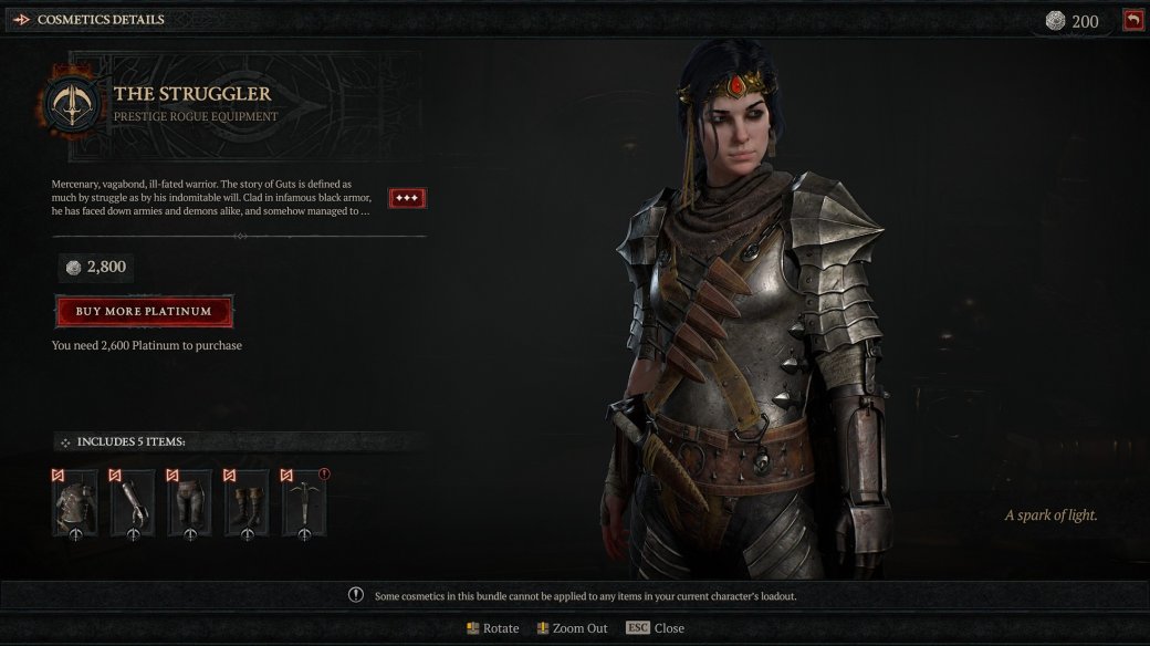 Галерея В Diablo 4 стартовал кроссовер с «Берсерком» — с наборами брони по 1,4 тысячи рублей - 2 фото