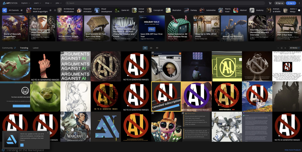 ArtStation высказался насчёт сгенерированных нейросетями артов — фото 1