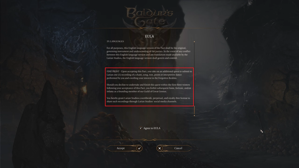 Baldur's Gate III пользуется невнимательностью игроков и требует сочинить стих, танец или песню — фото 1