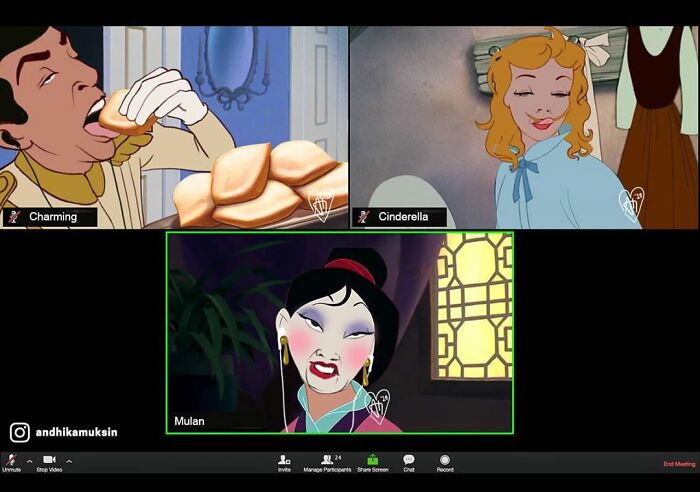 Художник отправил принцесс Disney в 2020 год. Они пьют и смотрят Netflix — фото 7
