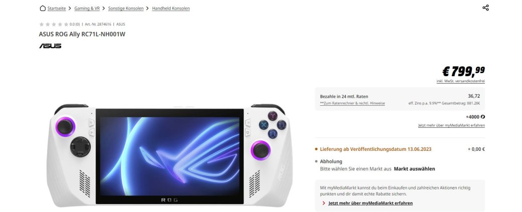 «Убийца» Steam Deck от ASUS поступит в продажу в июне по цене в 700 долларов — фото 1
