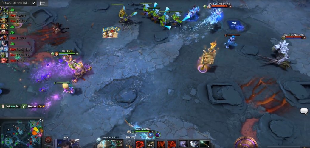 OG затролила EG в очном поединке на The International 2019 по Dota 2 — фото 2