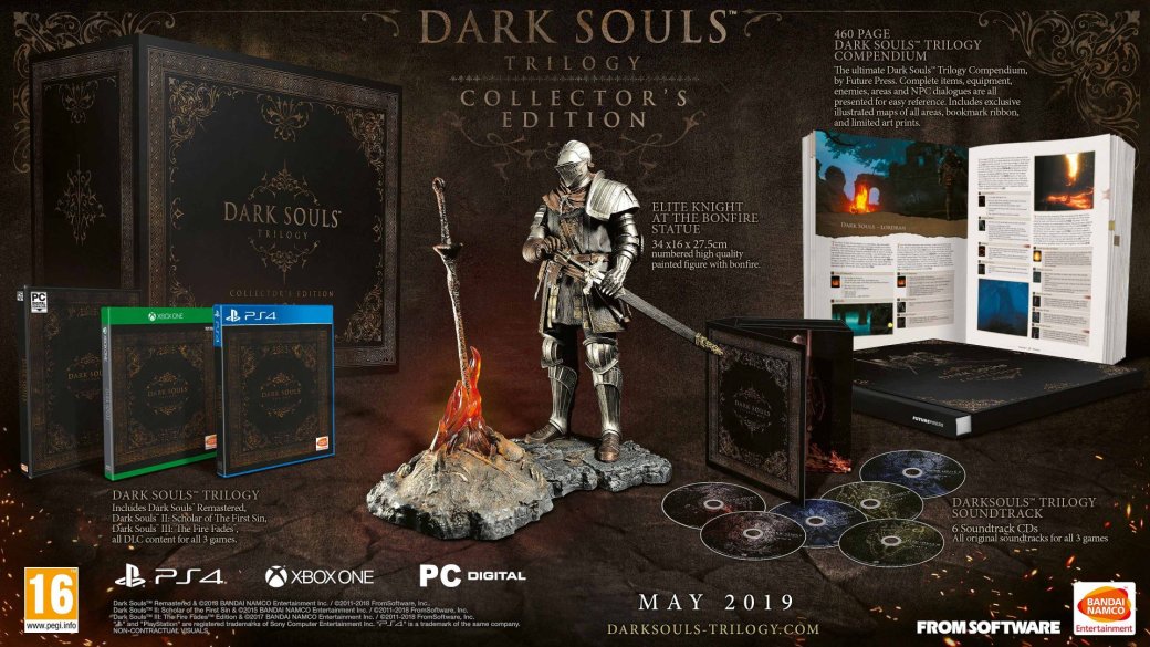 Галерея Ультимативное издание Dark Souls 1-3 с фигуркой и гайдом доступно к предзаказу. Цена – 500 евро - 1 фото