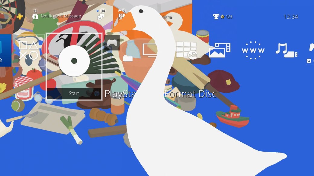 Галерея На PS4 теперь можно бесплатно поставить динамическую тему с гусем из Untitled Goose Game - 4 фото