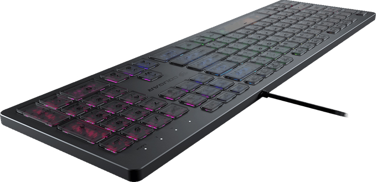 Cougar представила ножничную игровую клавиатуру Vantar AX с RGB и полупрозрачными колпачками — изображение 2