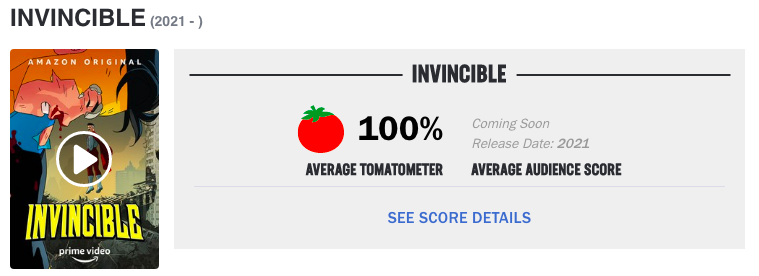 Галерея Мультсериал Invincible от создателя «Ходячих мертвецов» получил 100% «свежести» на Rotten Tomatoes - 2 фото