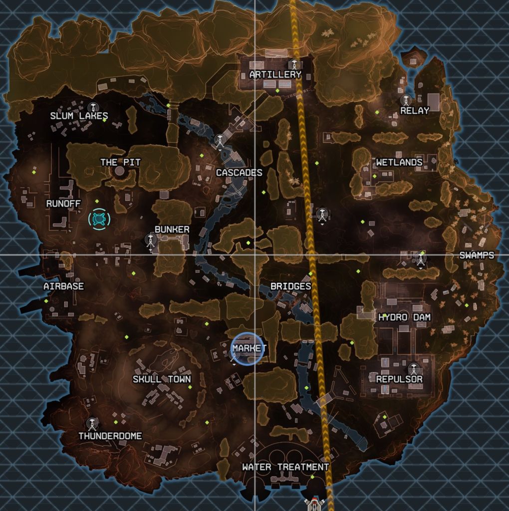 Карта в Apex Legends в сравнении с другими «королевскими битвами» кажется совсем небольшой, с большим количеством строений