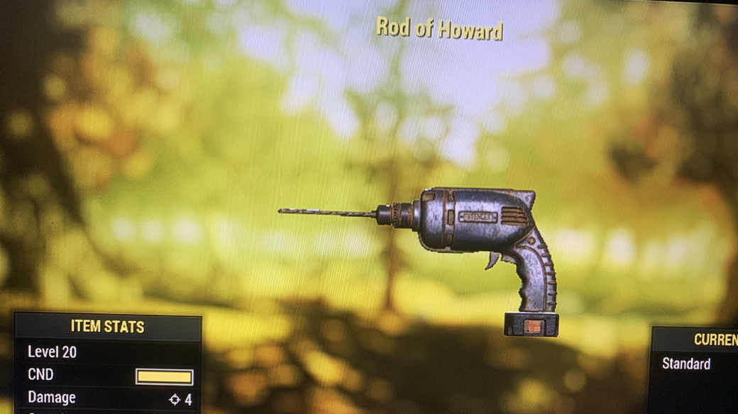 После рейда в Fallout 76 игрок получил бесполезную дрель. И назвал ее в честь Тодда Говарда — фото 2