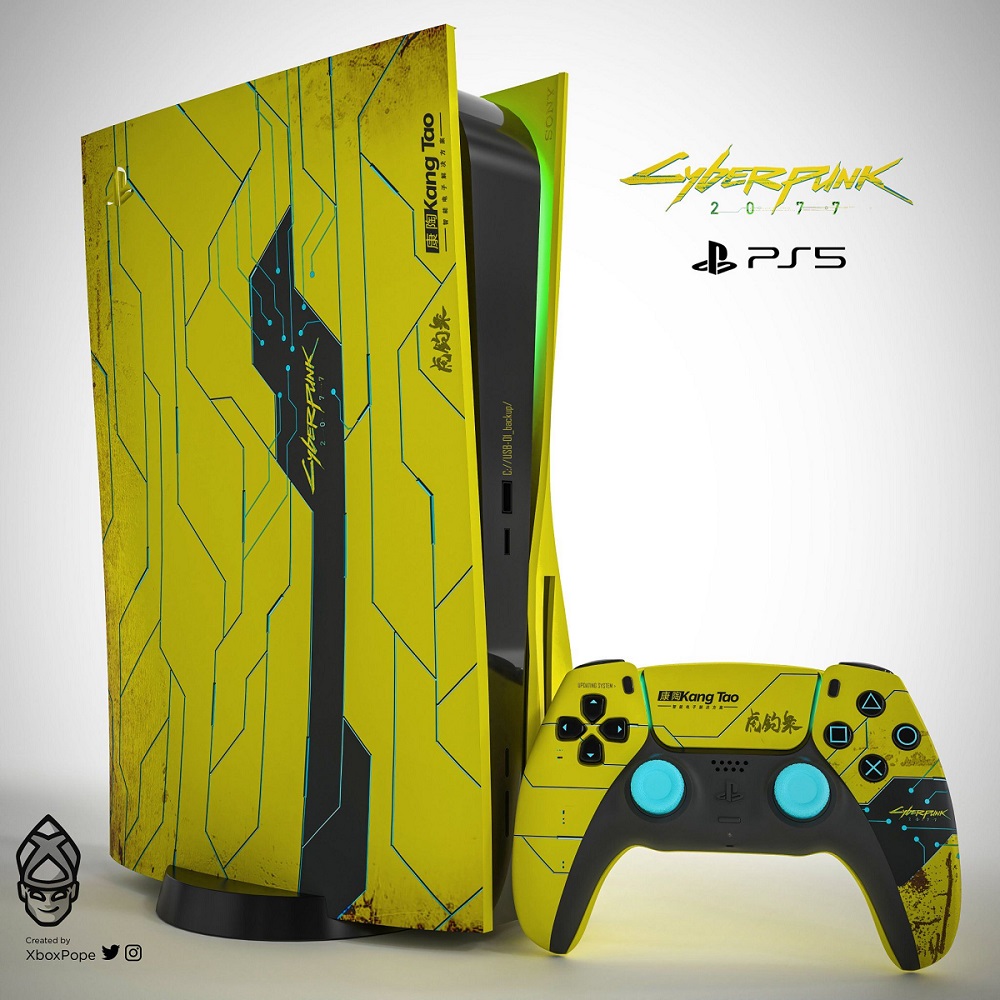 PlayStation 5 в стиле Cyberpunk 2077 от фаната выглядит эффектно и стильно — фото 1