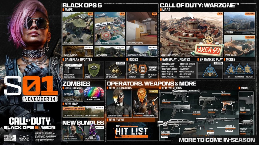 Activision раскрыла детали первого сезона Call of Duty: Black Ops 6 и Warzone — фото 1