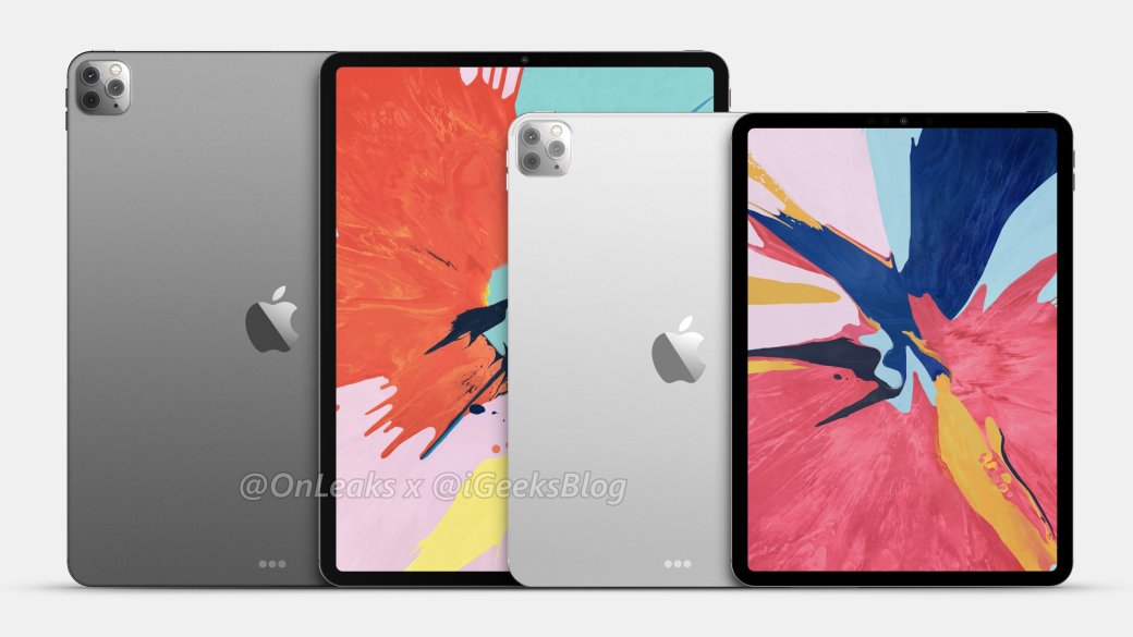 Галерея Представленный на рендерах iPad Pro 2020 камерами похож на iPhone 11 Pro, а дизайном на iPhone SE - 6 фото