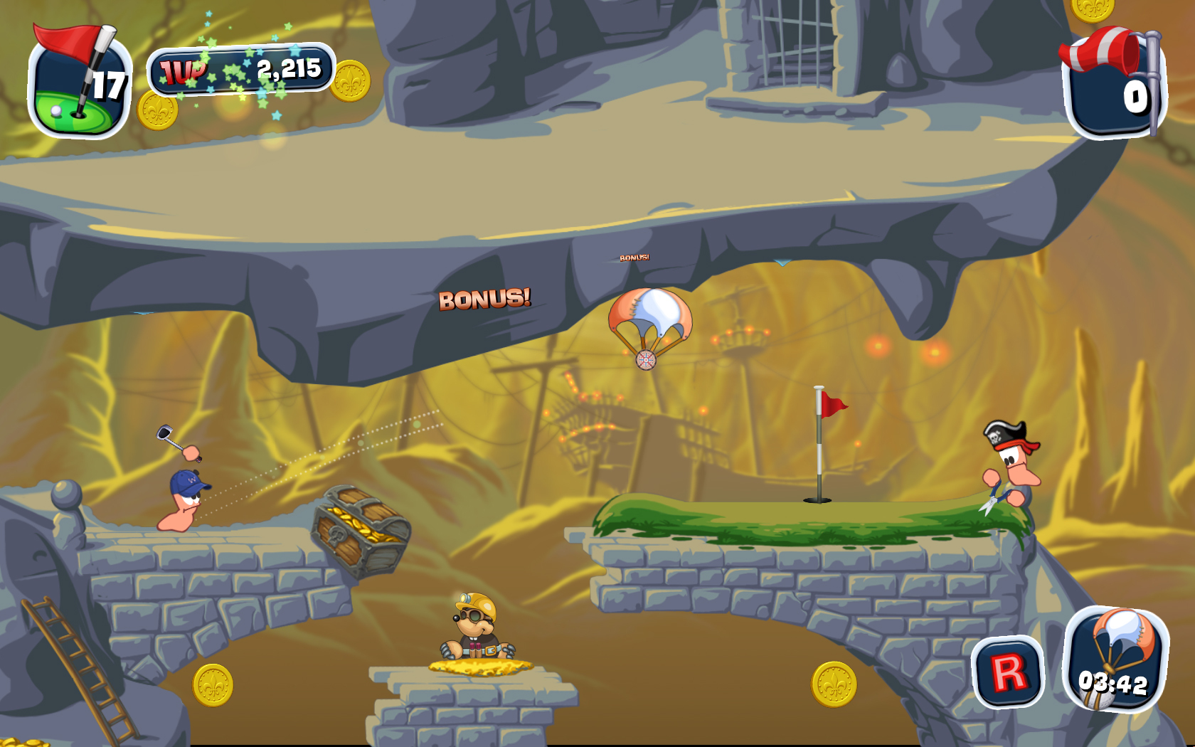 Worms Crazy Golf — скриншот 6