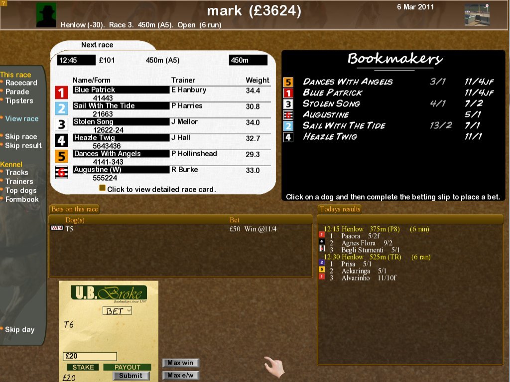 Greyhound Manager 2 — скриншот 4