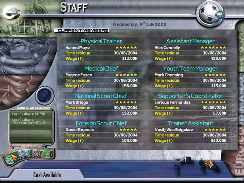 Euro Club Manager 03/04 — скриншот 3