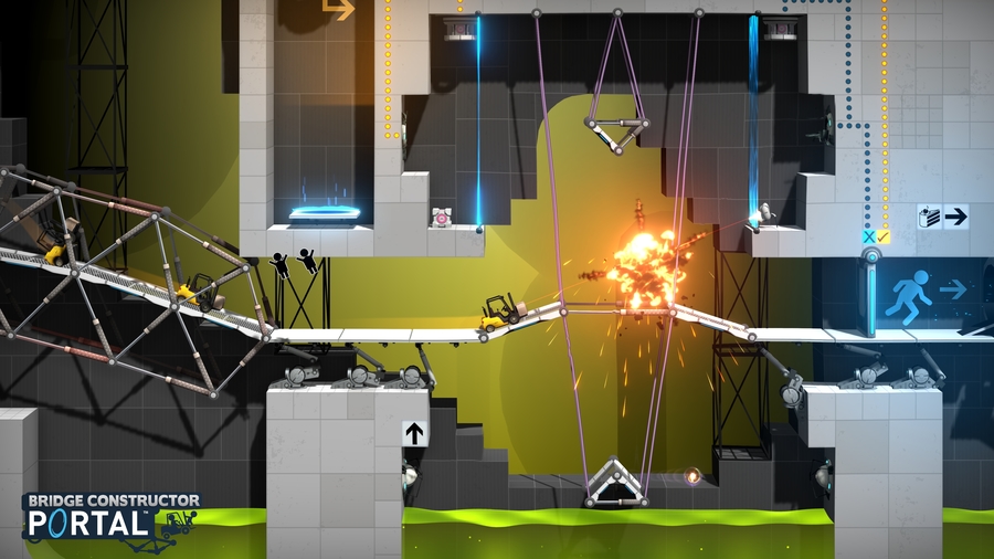 Bridge Constructor Portal — скриншот 1