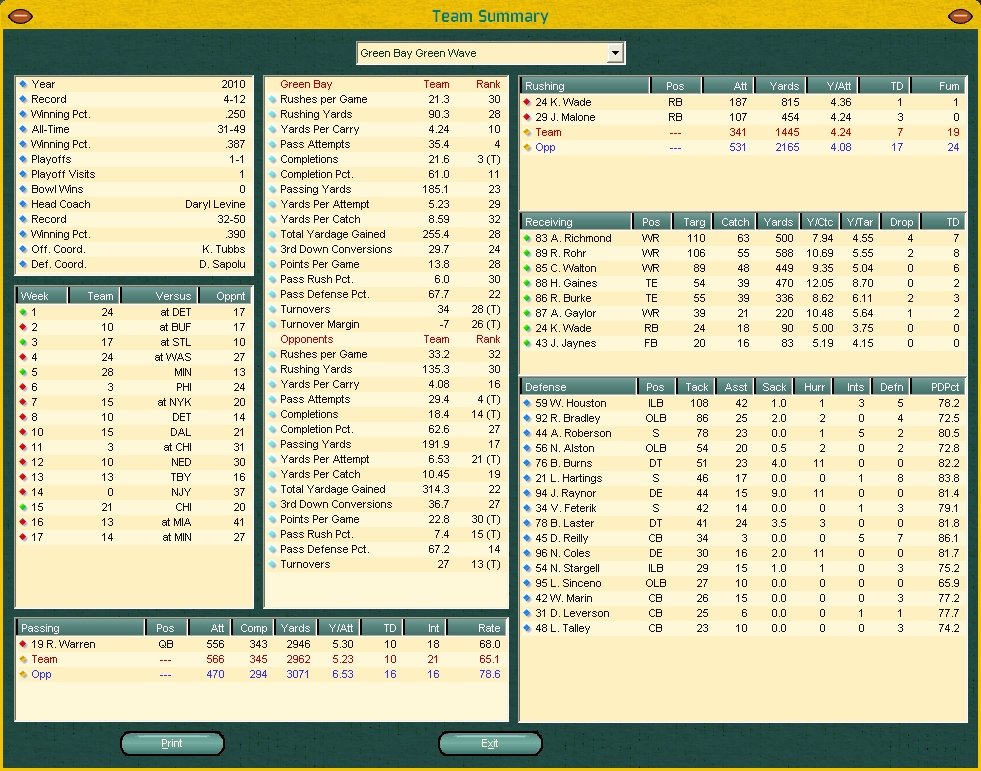 Front Office Football 2007 — скриншот 4