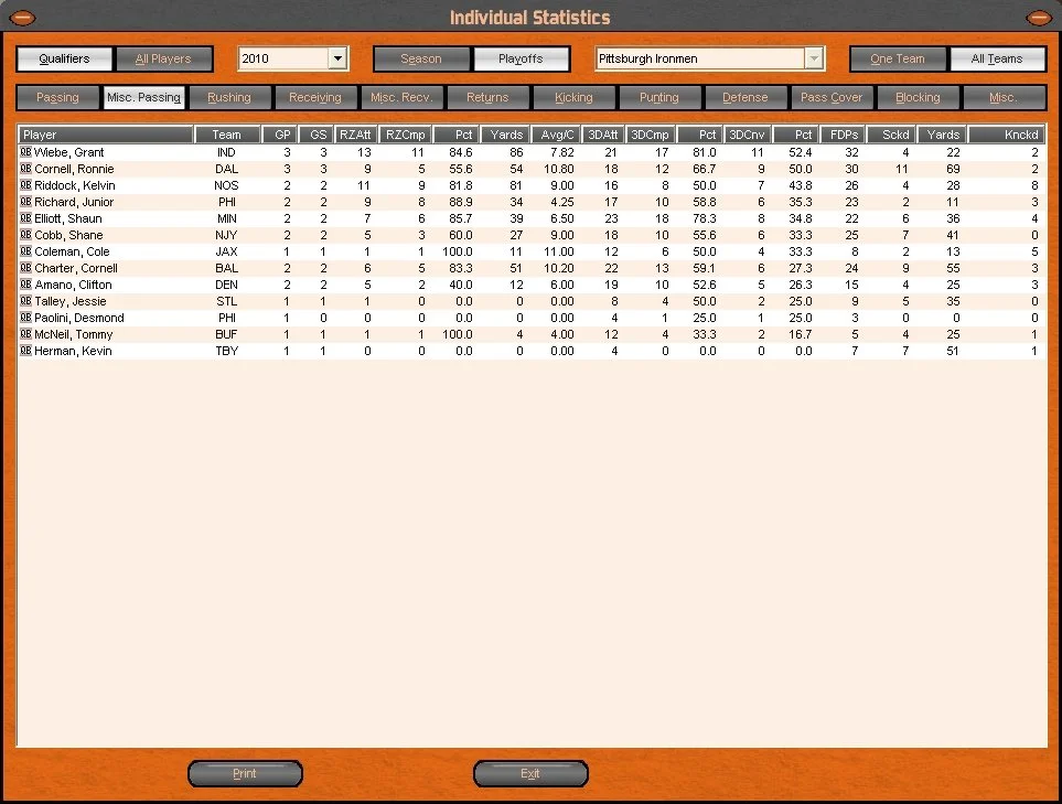 Front Office Football 2007 - кадр 1