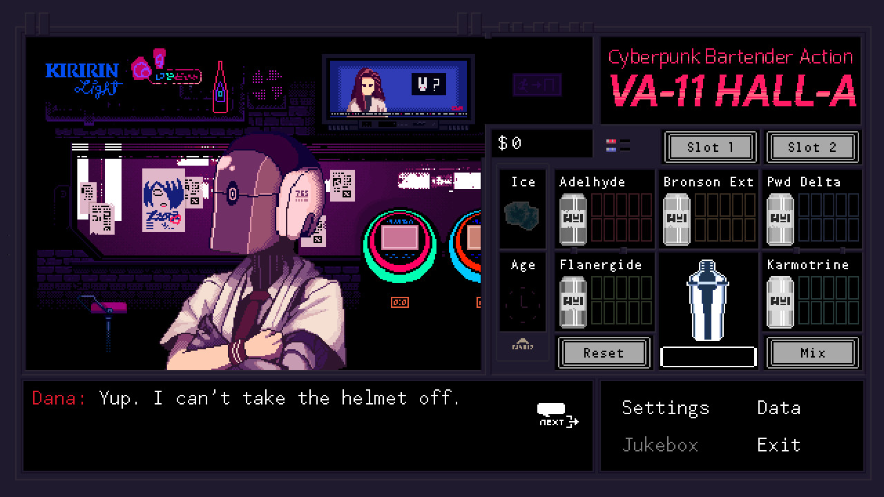 VA-11 Hall-A: Cyberpunk Bartender Action — скриншот 4