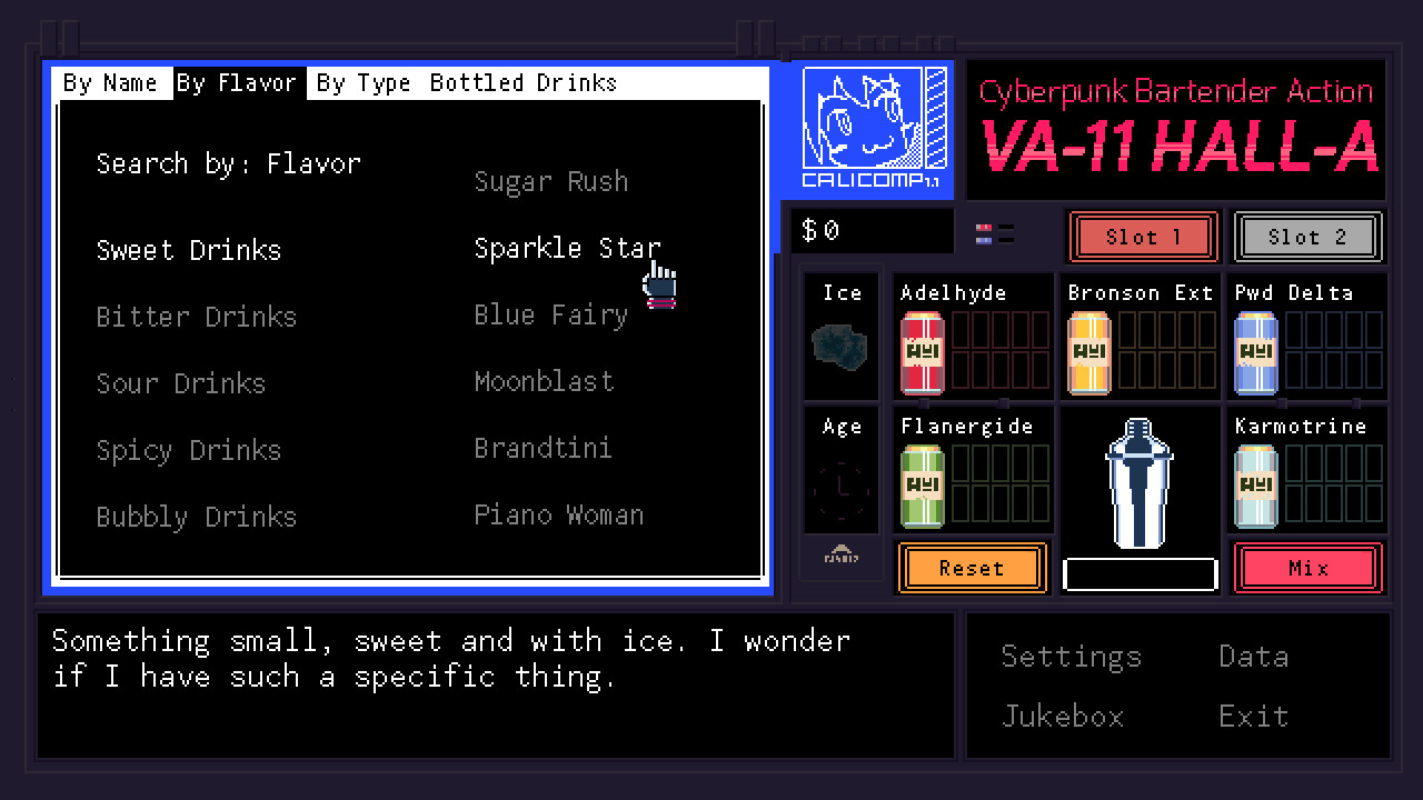 VA-11 Hall-A: Cyberpunk Bartender Action — скриншот 8