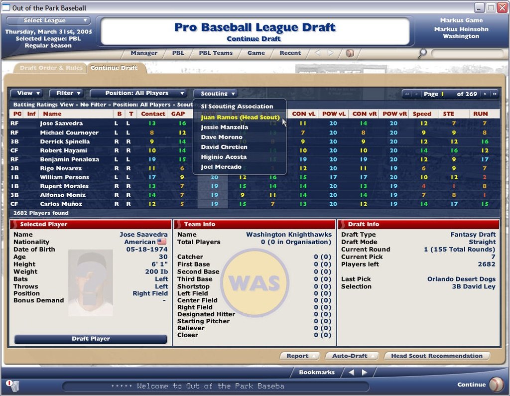 Out of the Park Baseball 2006 — скриншот 5