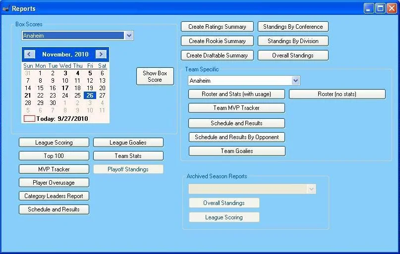 FaceOff Hockey 2010 - кадр 1