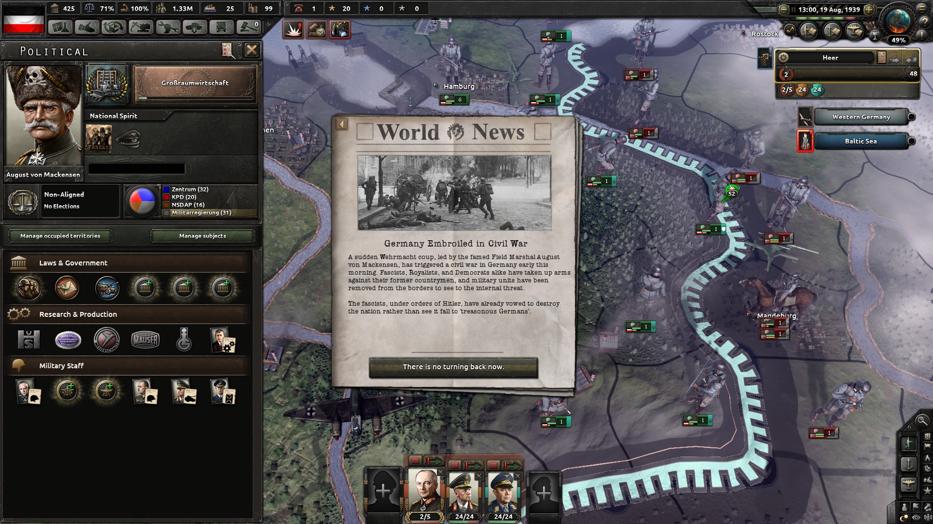Hearts of Iron IV: Waking the Tiger — скриншот 5