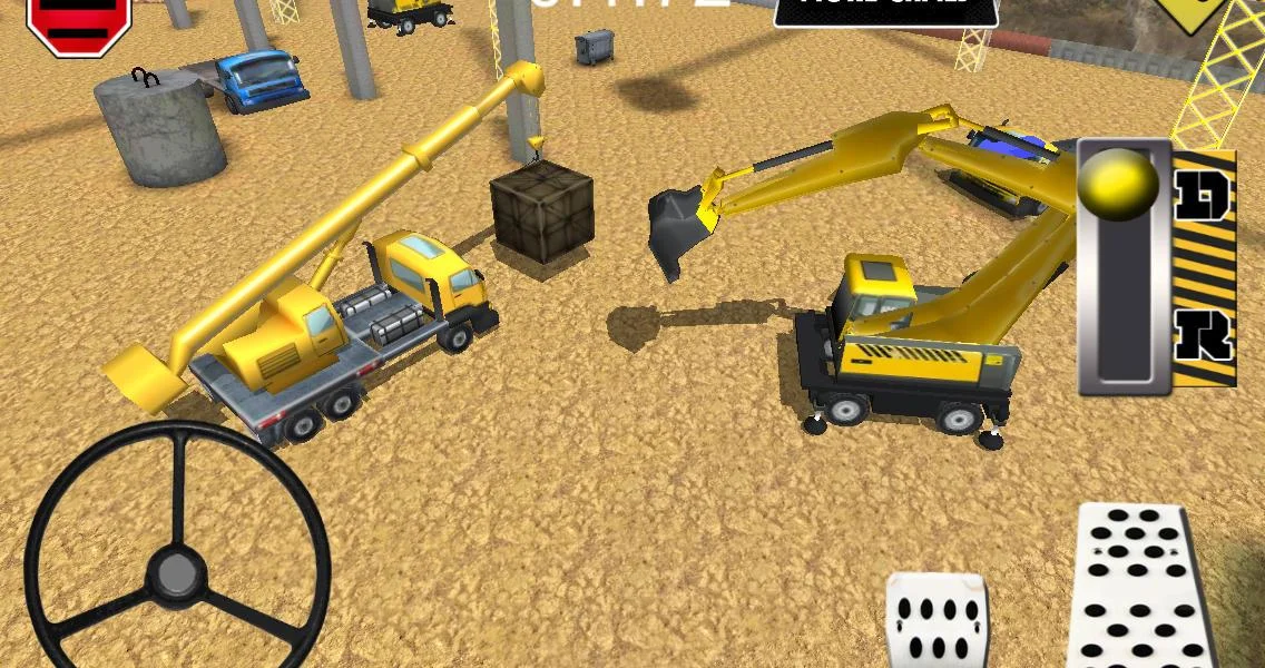 Excavator Construction Parking - кадр 3
