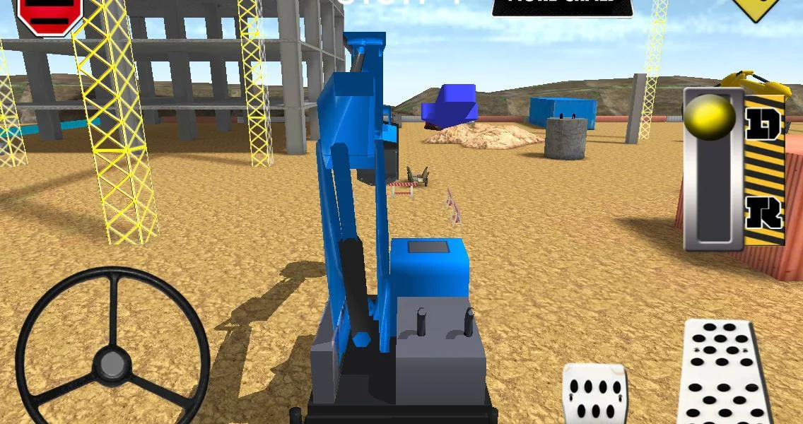 Excavator Construction Parking - кадр 2