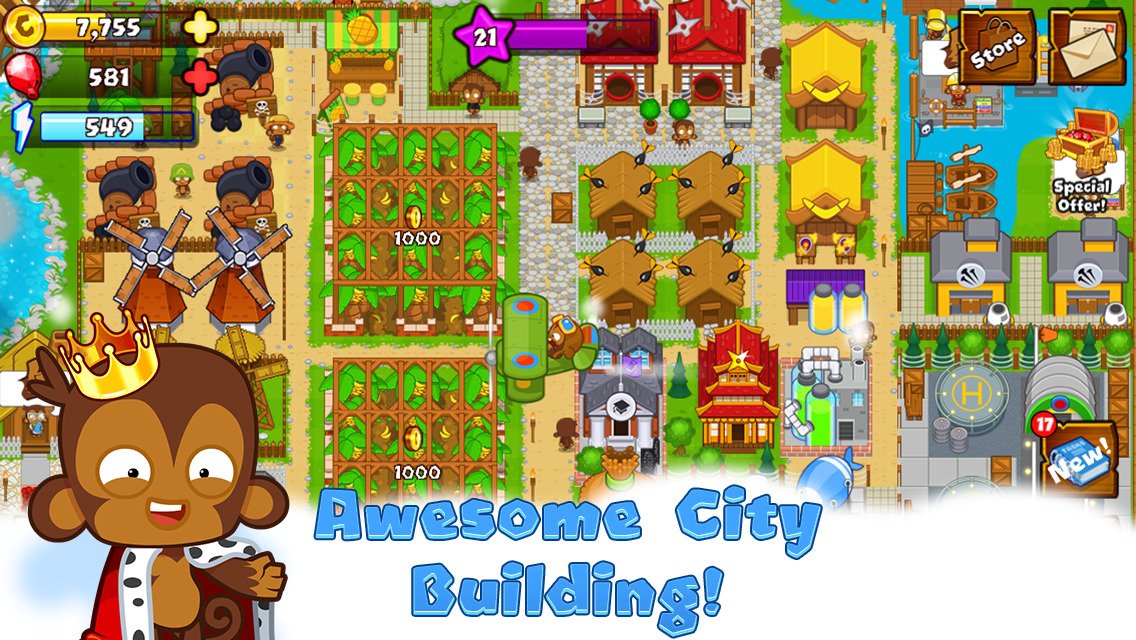 Bloons Monkey City — скриншот 2