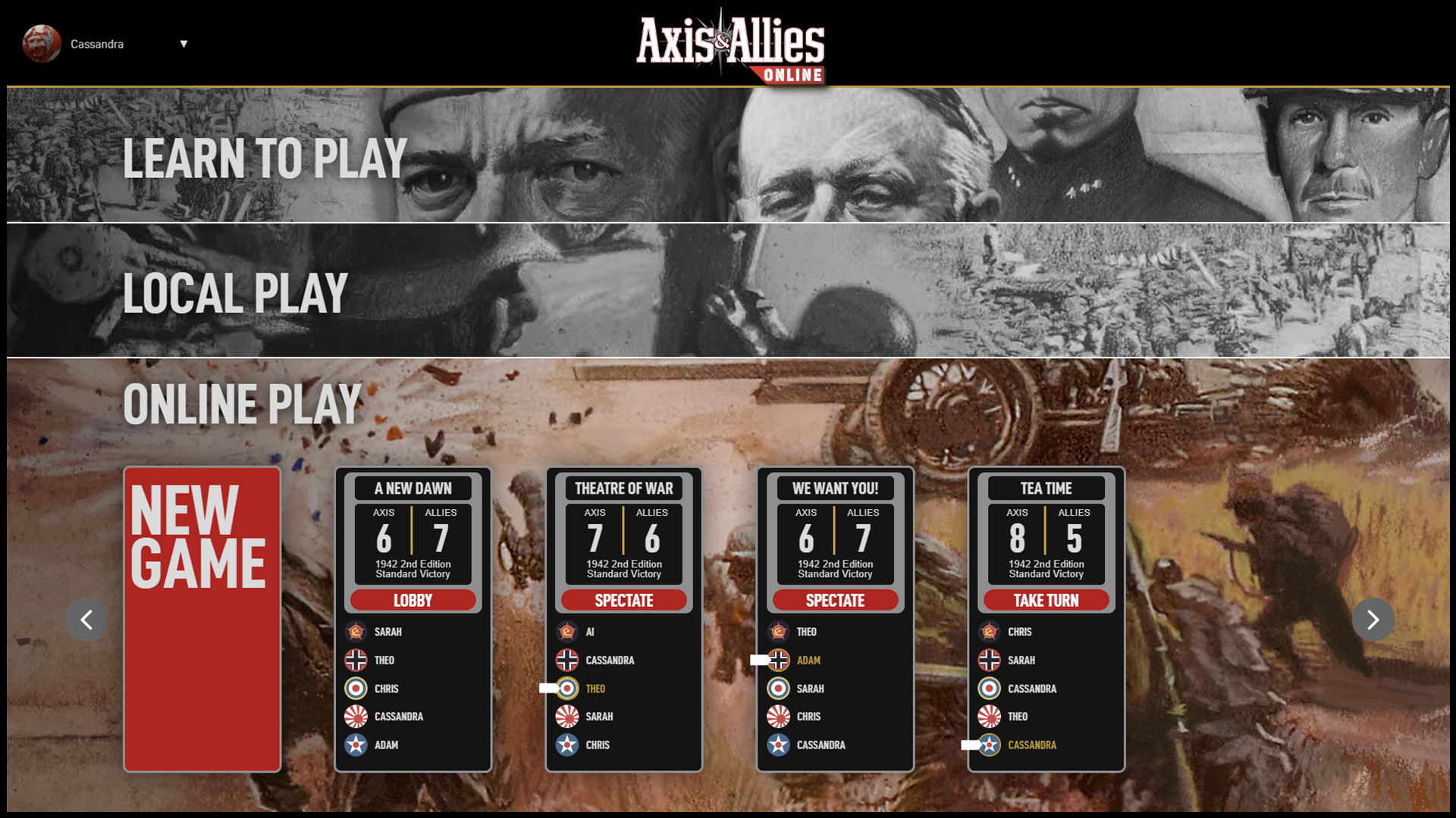 Axis & Allies Online — скриншот 1