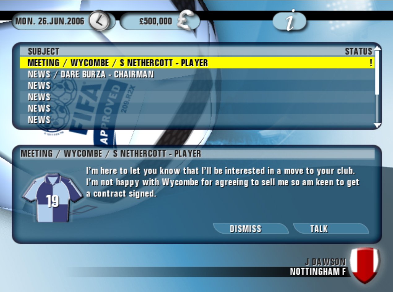 Premier Manager 2006-2007 — скриншот 5