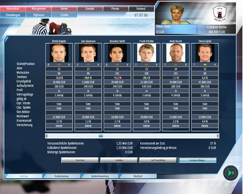Ice Hockey Manager 2009 — скриншот 4