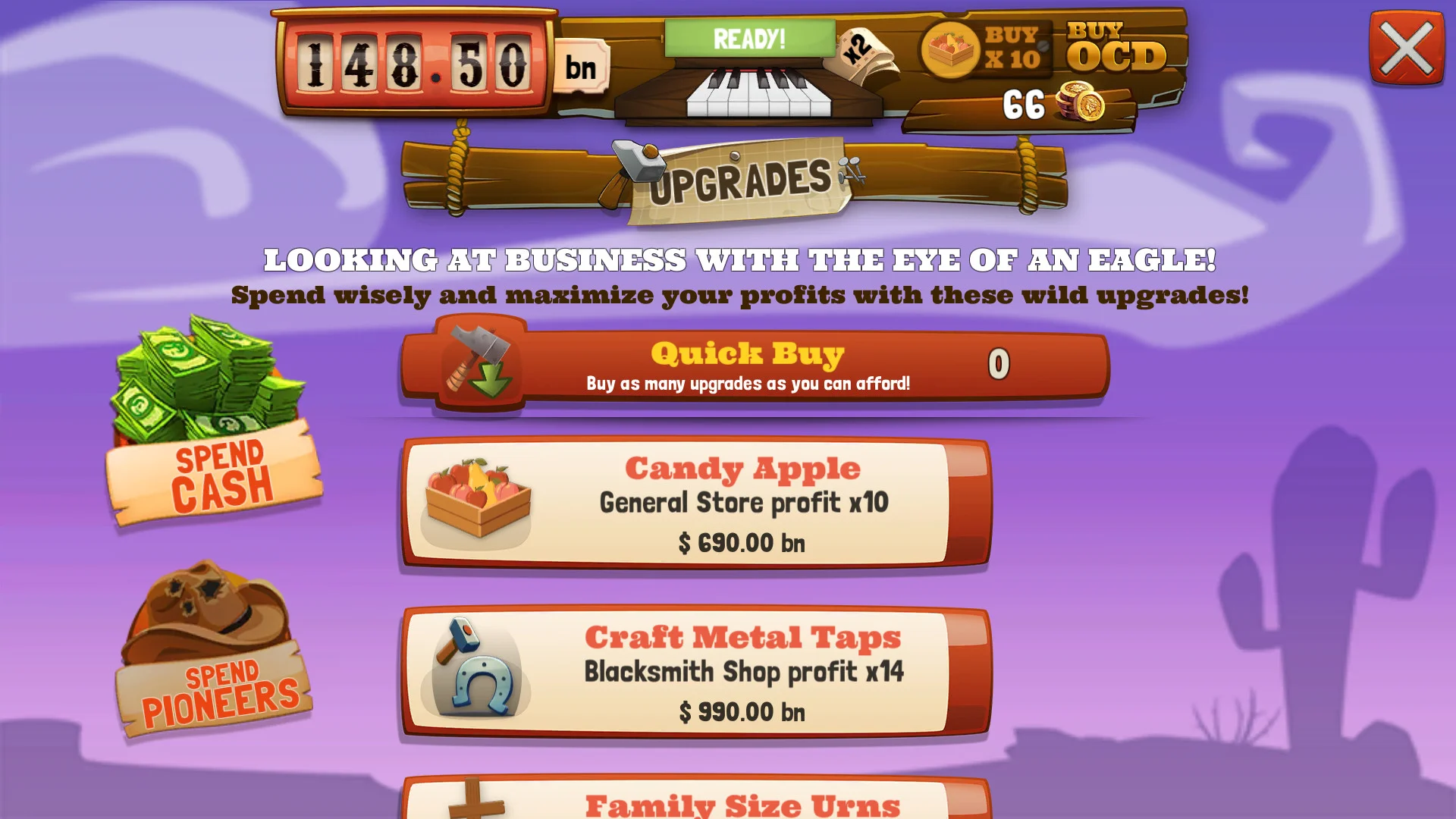 Wild West Saga: Idle Tycoon - кадр 1