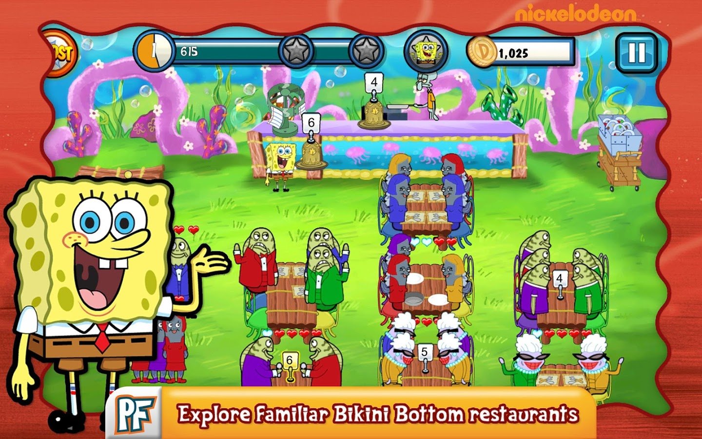 SpongeBob Diner Dash – обзоры и оценки, описание, даты выхода DLC,  официальный сайт игры