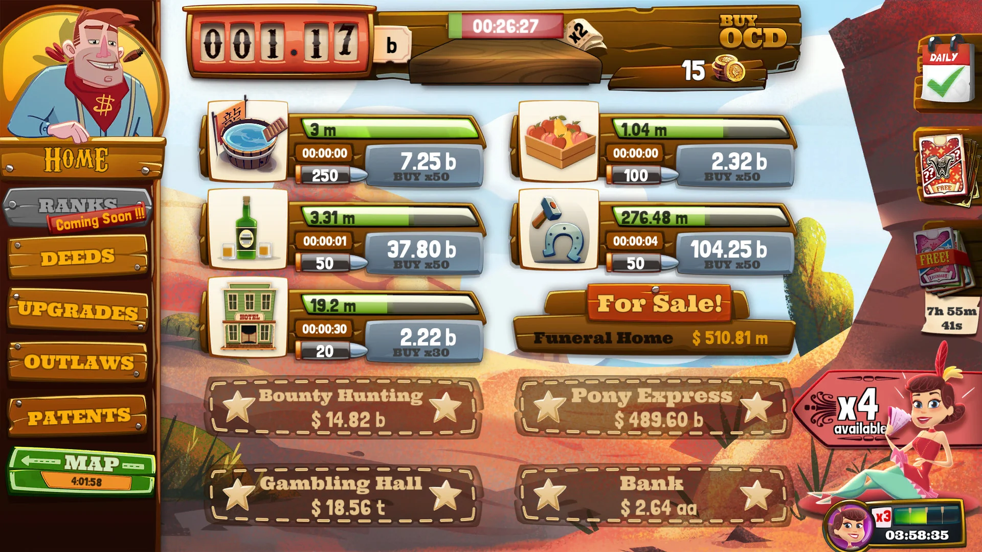 Wild West Saga: Idle Tycoon - кадр 4